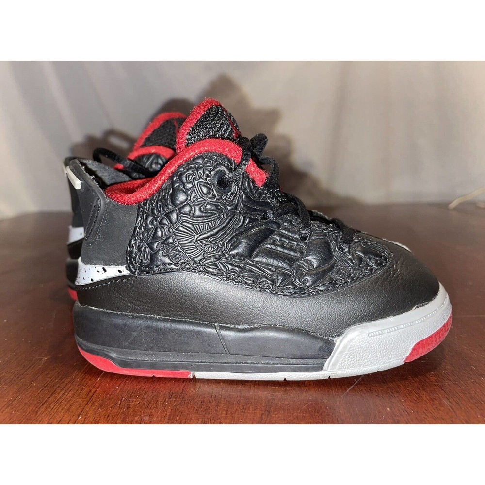 Nike Air Jordan Dub Zero Black Wolf Grey University Red Bred 311072-013 Size 6C